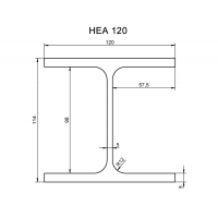 Балка двотаврова HEA 120 S355J2