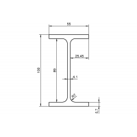 Балка двотаврова IPE 100 S355J2