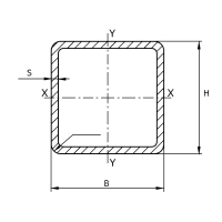 Труба профільна нержавіюча 120x120x2 1.4301