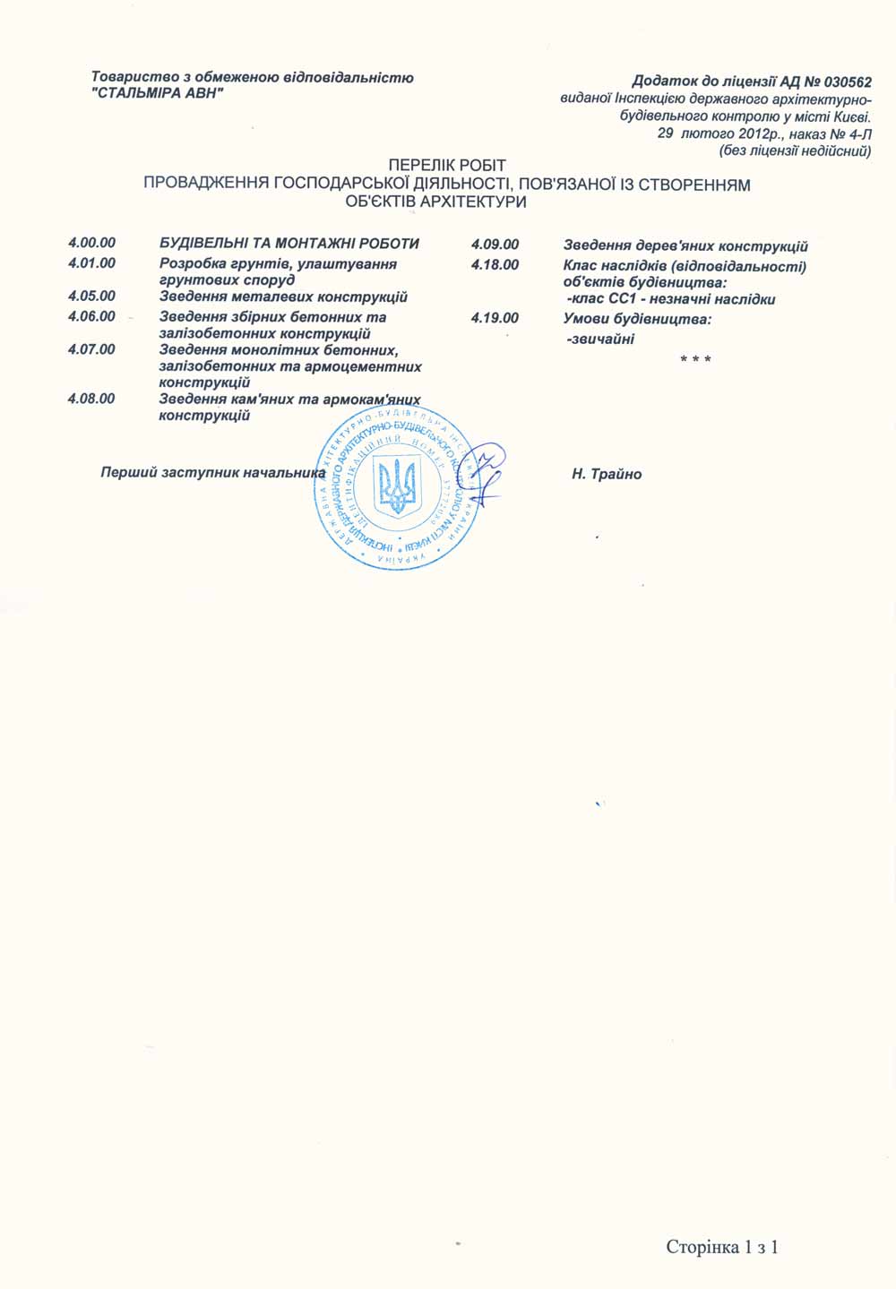 Лицензия